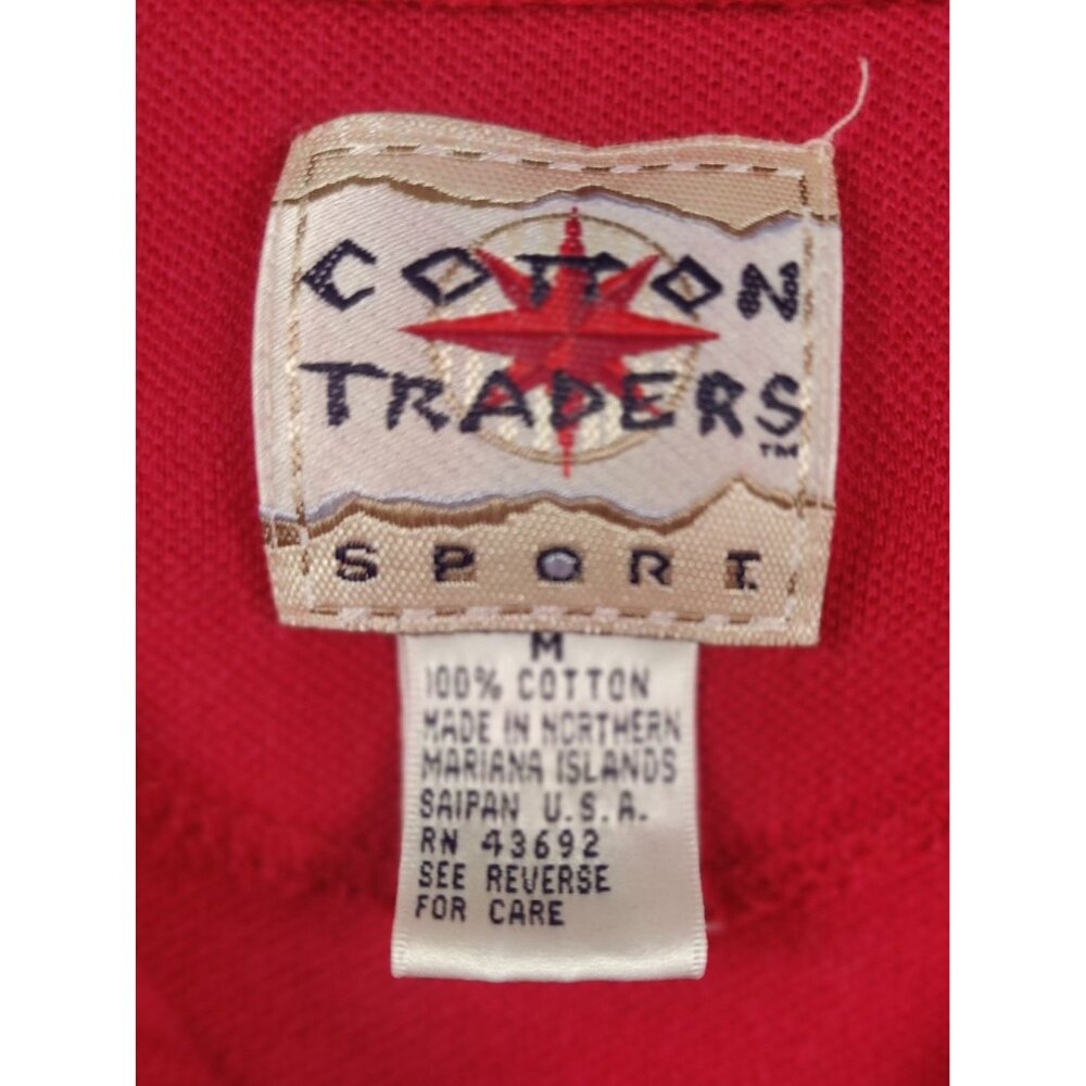 Vintage Cotton Traders Men's Red Golf Tee w/ graphic Size M - Picture 3 of 6